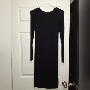 Vera Moda Italian Black Skinny long sleeve dress.